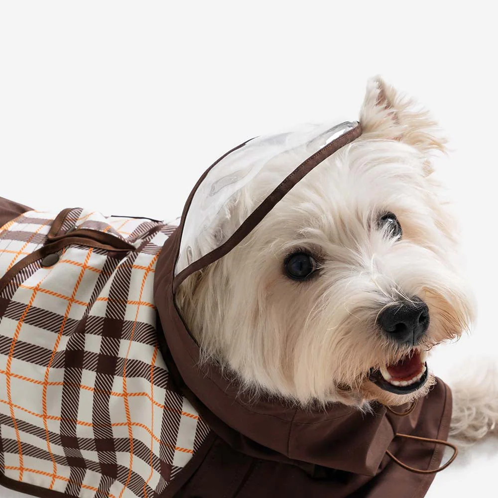 Imperméable ajustable pour chien à carreaux vintage protection contre les intempéries - Image 17