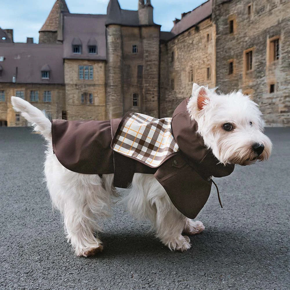 Imperméable ajustable pour chien à carreaux vintage protection contre les intempéries - Image 4