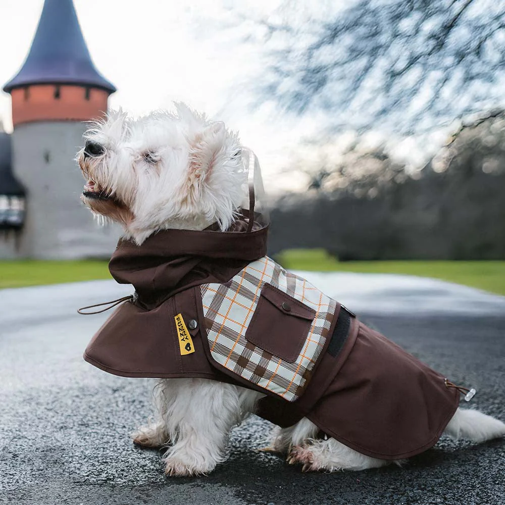 Imperméable ajustable pour chien à carreaux vintage protection contre les intempéries - Image 6