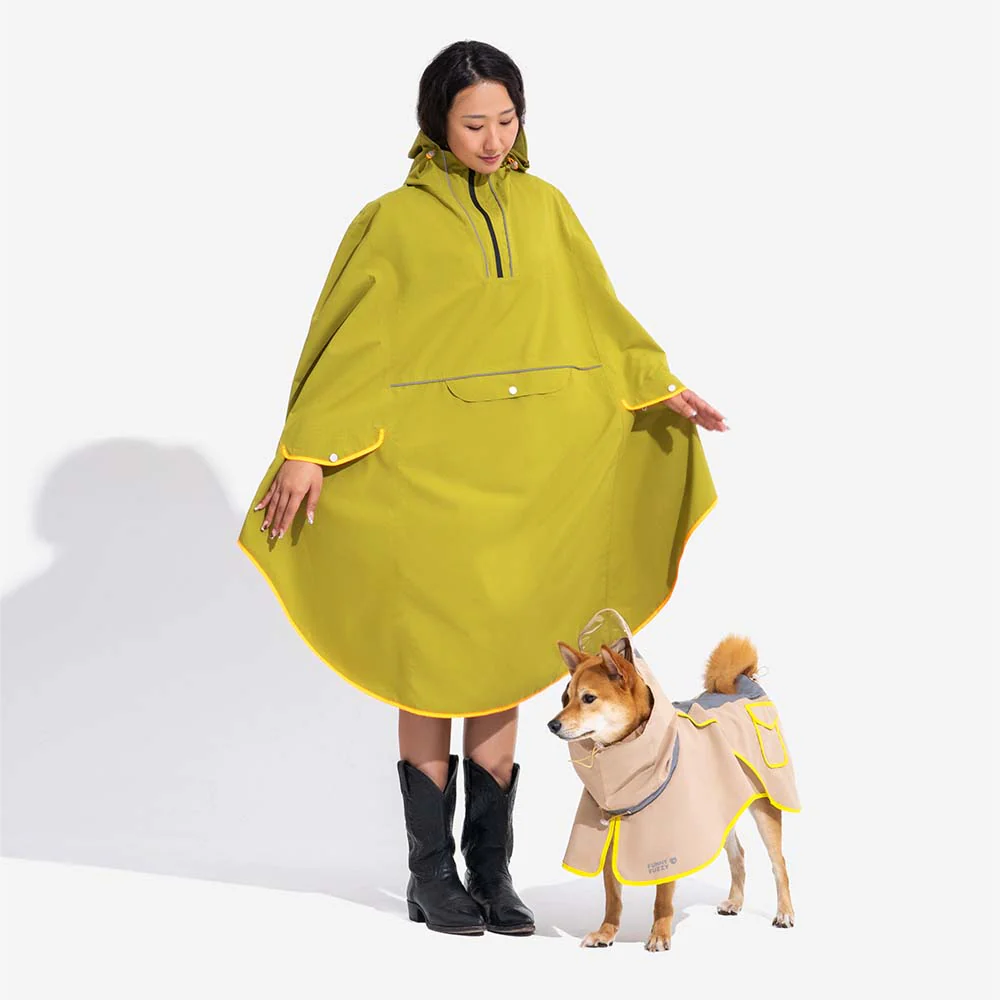 Imperméable réfléchissant réglable avec poche pour chien et maître - Restez au sec - Image 14