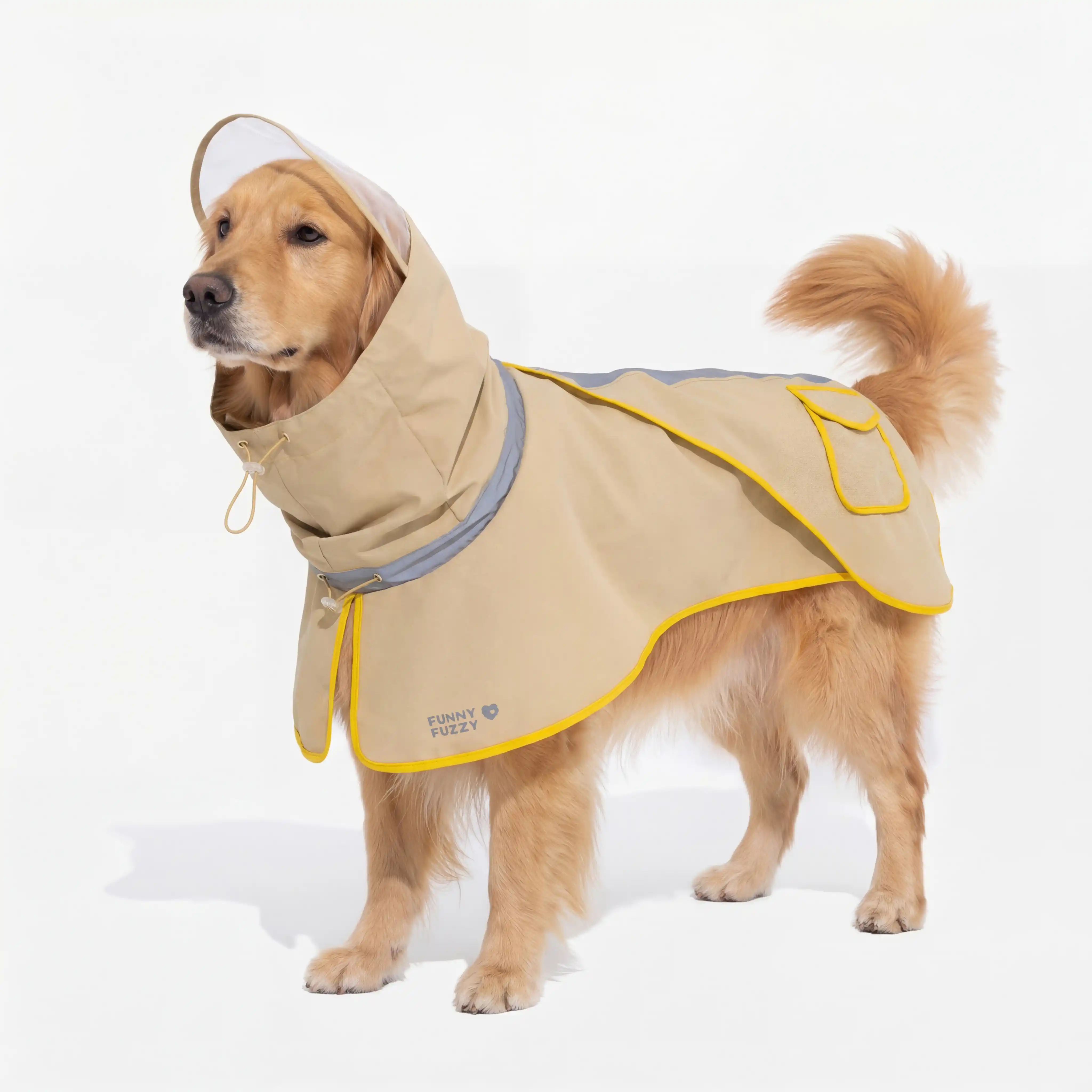 Imperméable réfléchissant réglable avec poche pour chien et maître - Restez au sec - Image 21