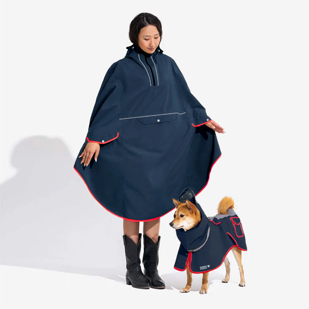 Imperméable réfléchissant réglable avec poche pour chien et maître - Restez au sec - Image 28