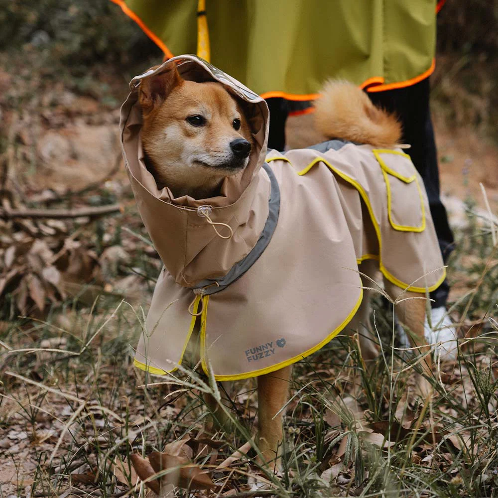 Imperméable réfléchissant réglable avec poche pour chien et maître - Restez au sec - Image 4