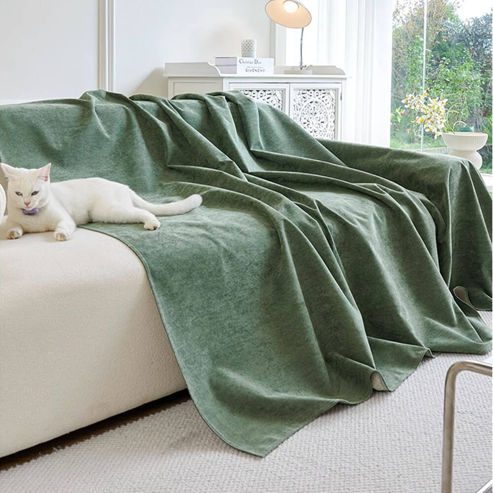 Jeté de canapé Housse de fauteuil, canapé imperméable résistante aux rayures et sans peluches - Image 11