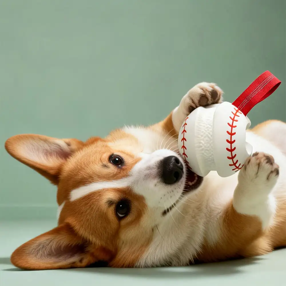 Jouet à mâcher interactif élastique pour chien - Dents et jeu