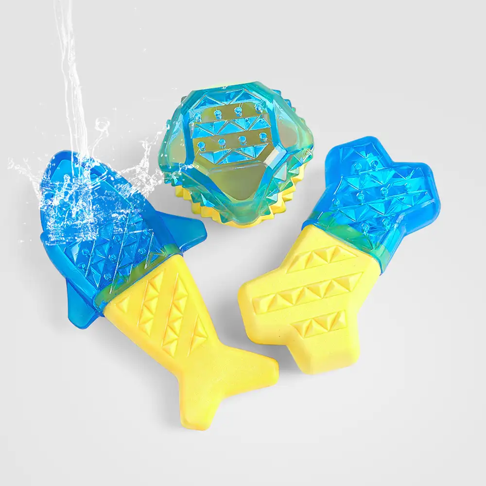 Jouet à mâcher pour chien en forme de dent, réfrigérable et remplissable d'eau. - Image 5