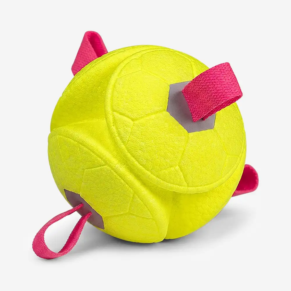 Jouet de chien flottant en forme de football avec des sangles - Image 10