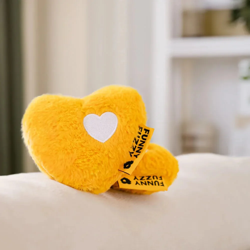 Jouet grinçant en peluche pour chien forme cœur FUNNYFUZZY-Exclusif app - Image 6