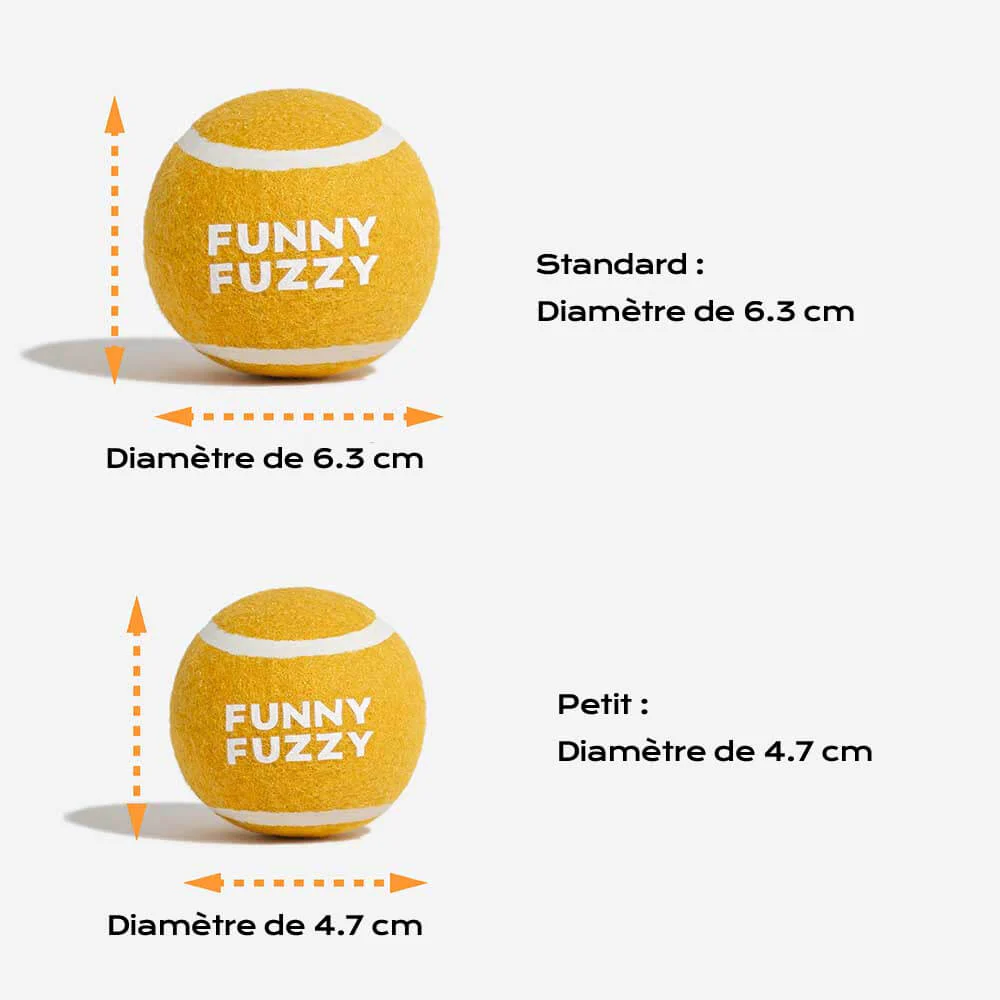 Jouet pour chien balle de tennis FUNNYFUZZY avec couineur et effet rebond - Image 11