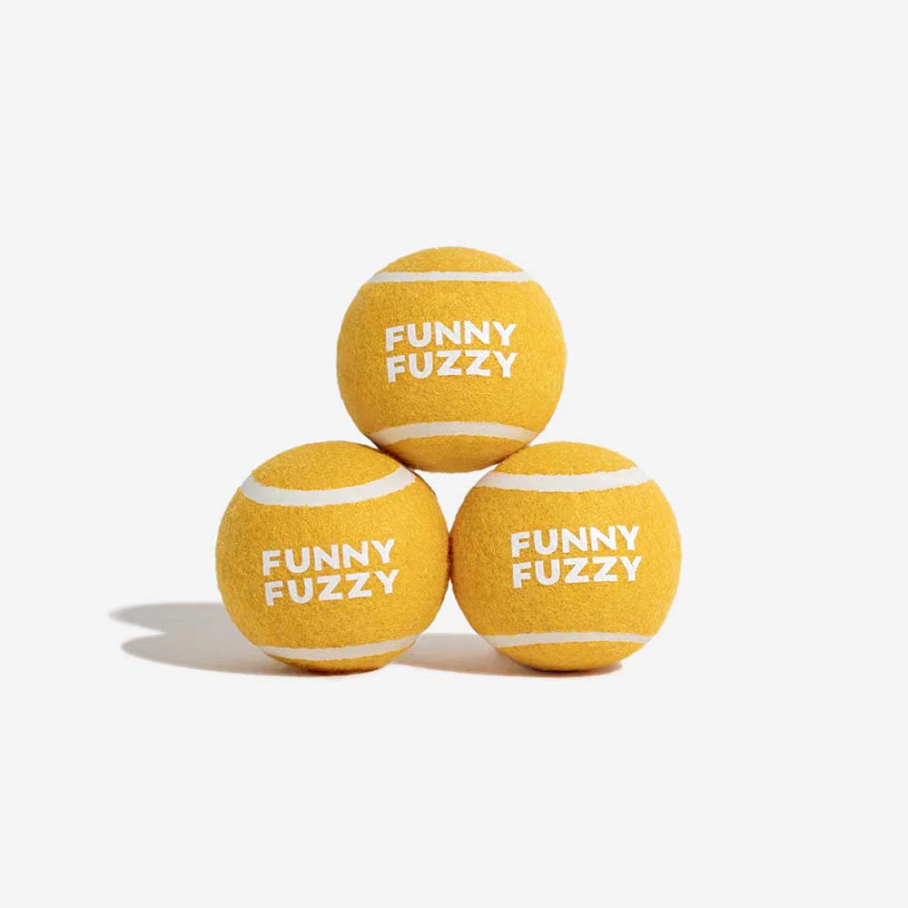 Jouet pour chien balle de tennis FUNNYFUZZY avec couineur et effet rebond - Image 12