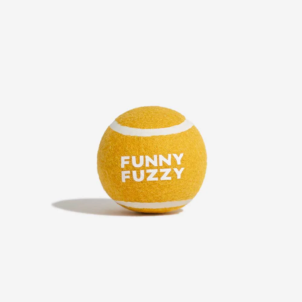 Jouet pour chien balle de tennis FUNNYFUZZY avec couineur et effet rebond - Image 3