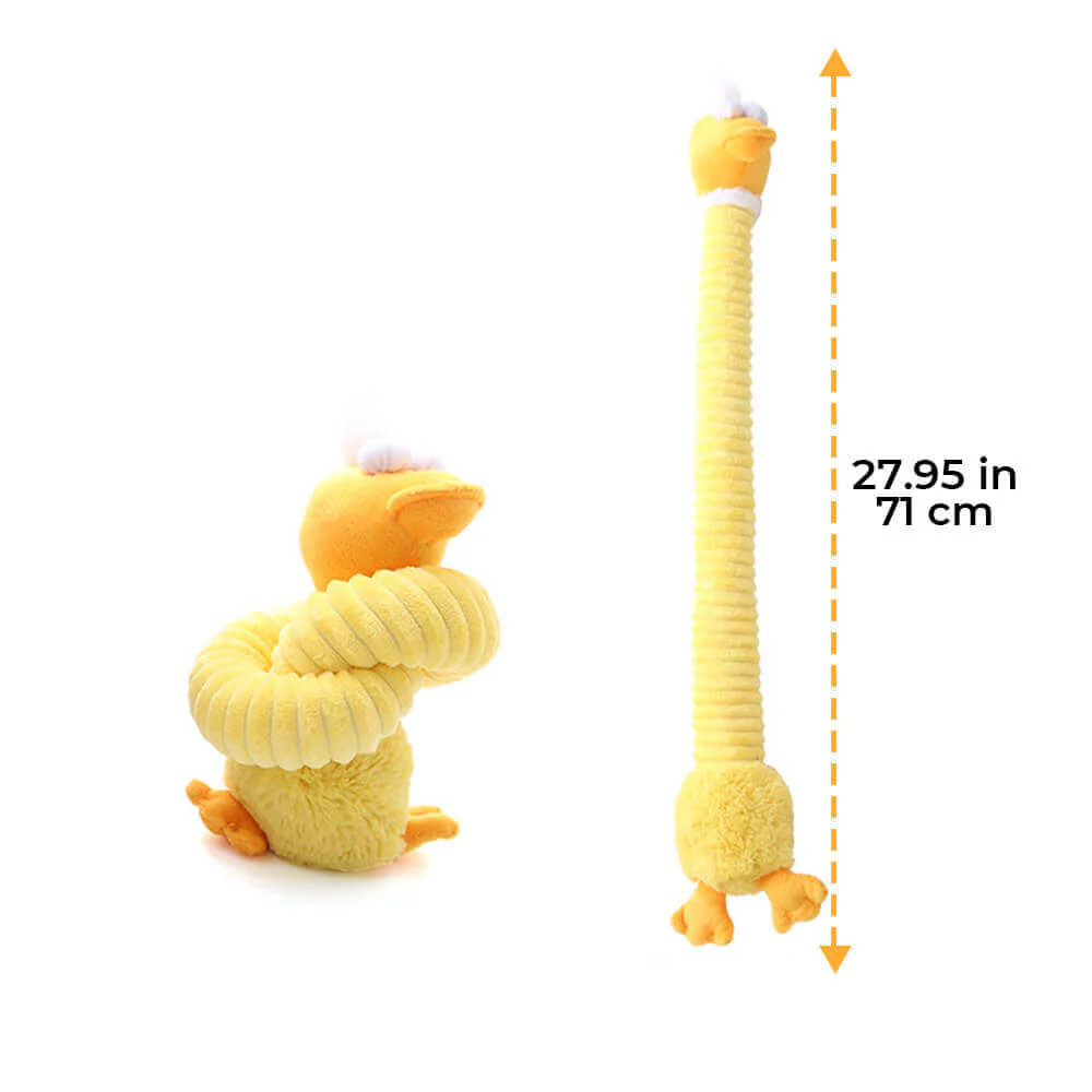 Jouet pour Chien en Peluche Squeaky avec Long Cou Animal Jouet à Mâcher Interactif - Image 11