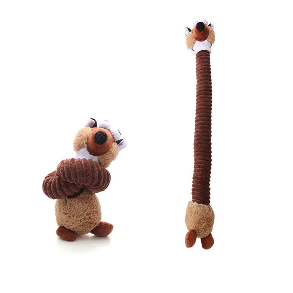 Jouet pour Chien en Peluche Squeaky avec Long Cou Animal Jouet à Mâcher Interactif - Image 12
