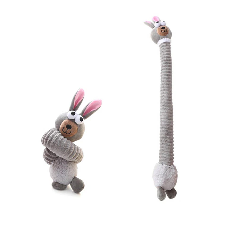 Jouet pour Chien en Peluche Squeaky avec Long Cou Animal Jouet à Mâcher Interactif - Image 13