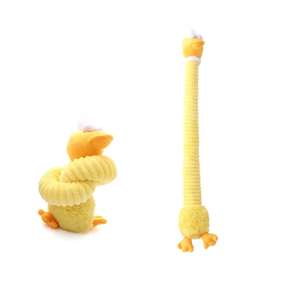 Jouet pour Chien en Peluche Squeaky avec Long Cou Animal Jouet à Mâcher Interactif - Image 14