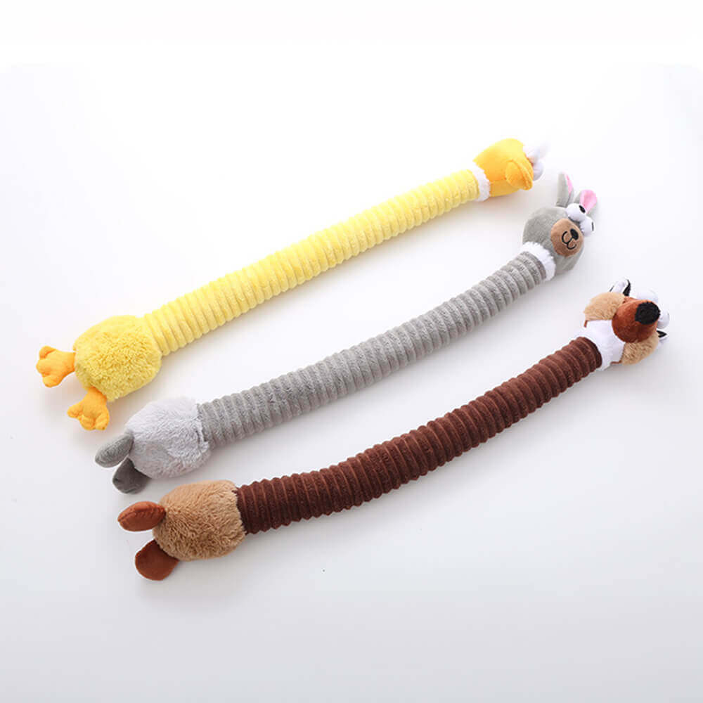 Jouet pour Chien en Peluche Squeaky avec Long Cou Animal Jouet à Mâcher Interactif - Image 2
