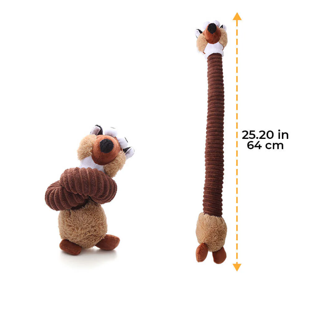 Jouet pour Chien en Peluche Squeaky avec Long Cou Animal Jouet à Mâcher Interactif - Image 8