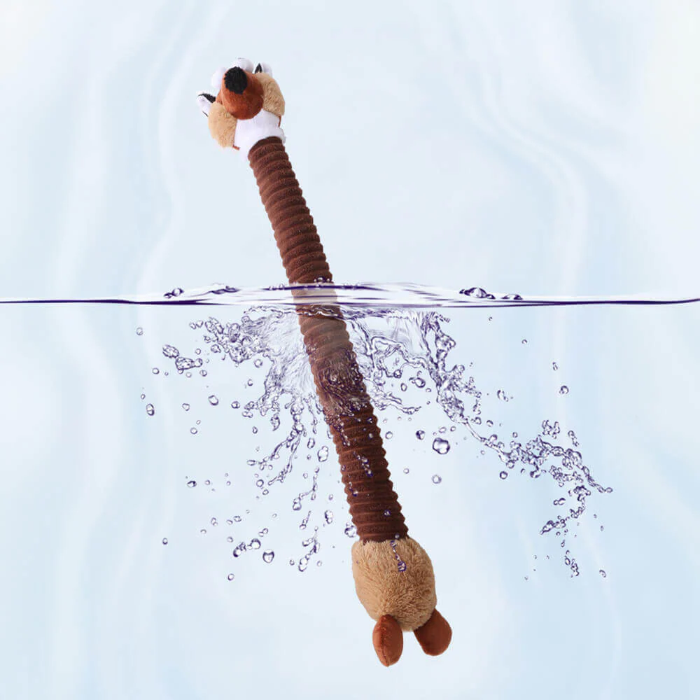 Jouet pour Chien en Peluche Squeaky avec Long Cou Animal Jouet à Mâcher Interactif - Image 9