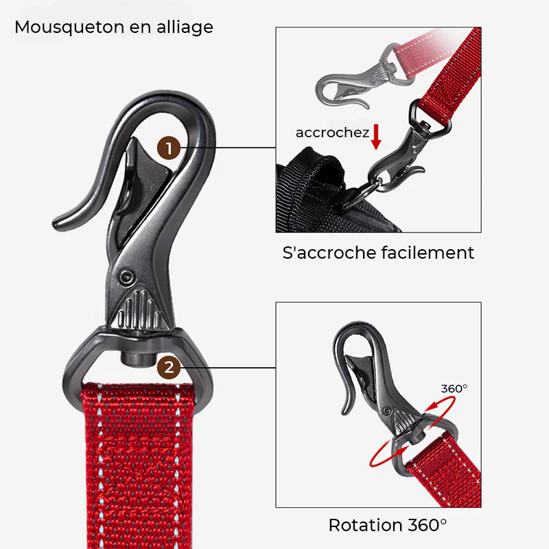 Laisse pour chien mains libres multifonction avec ceinture de sécurité - Image 4