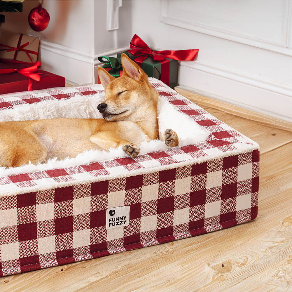 Lit agréable pour chien classique pour fêtes - Image 3
