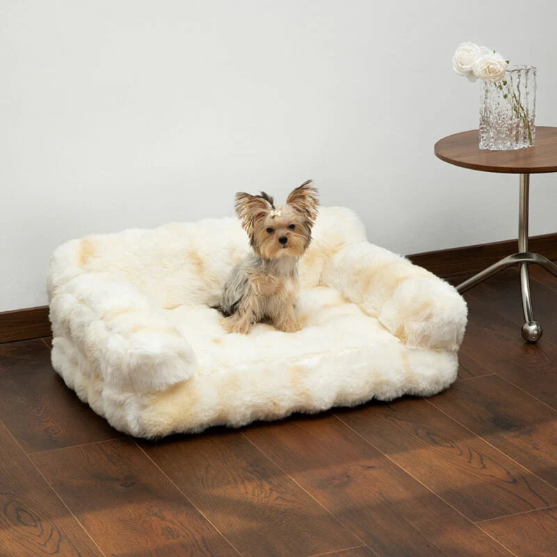 Lit en peluche épais et moelleux pour chien et chat - Image 2