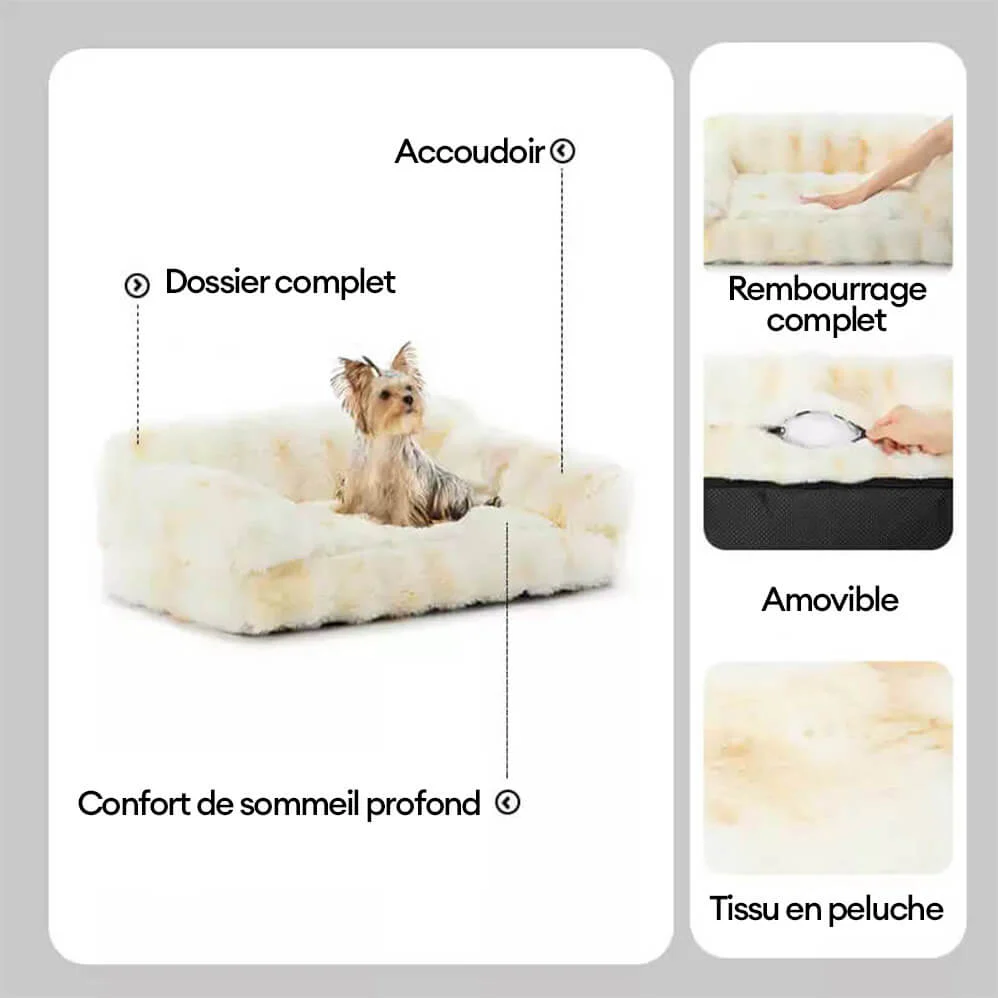 Lit en peluche épais et moelleux pour chien et chat - Image 3