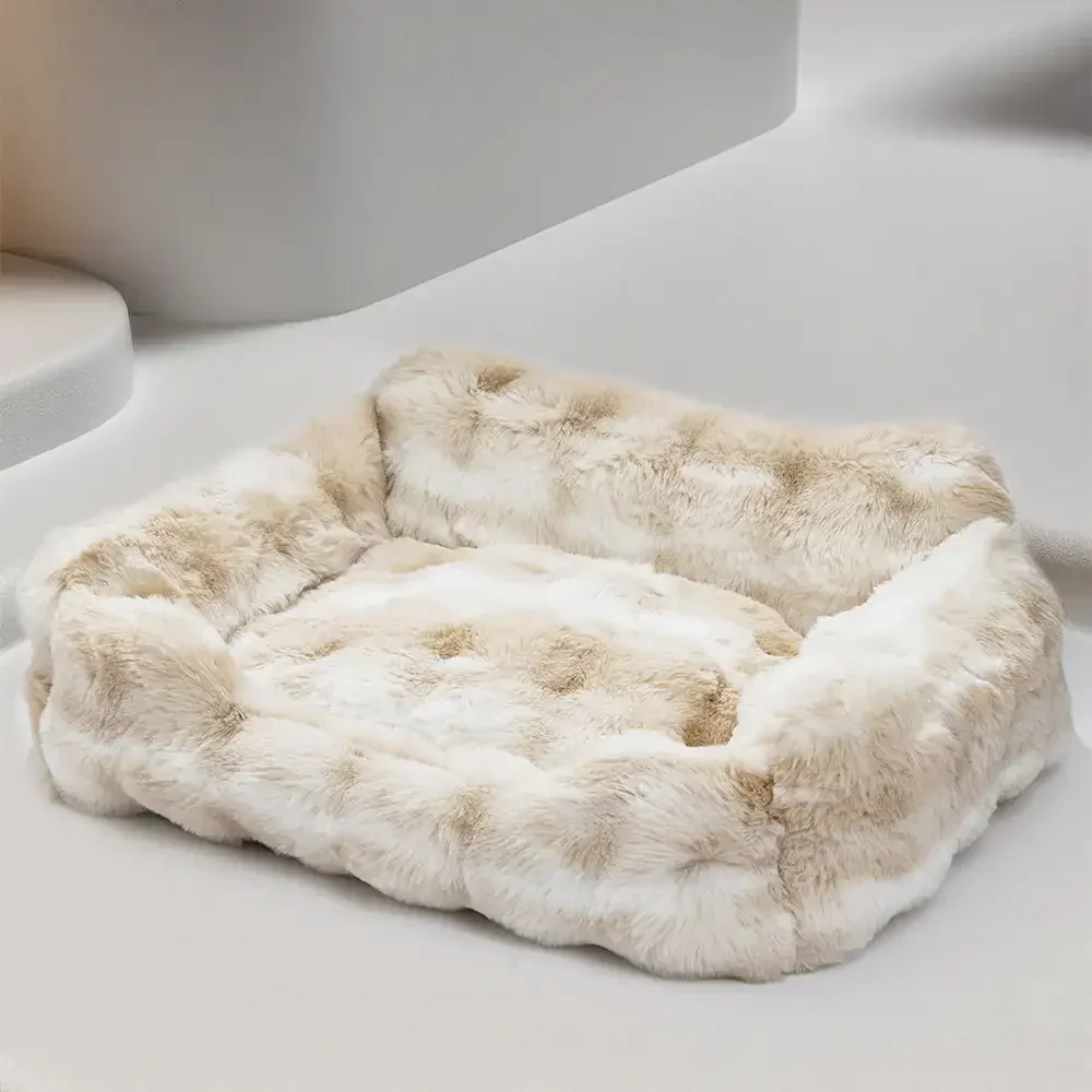Lit moelleux en velours faux lapin pour chiens et chats - Image 9