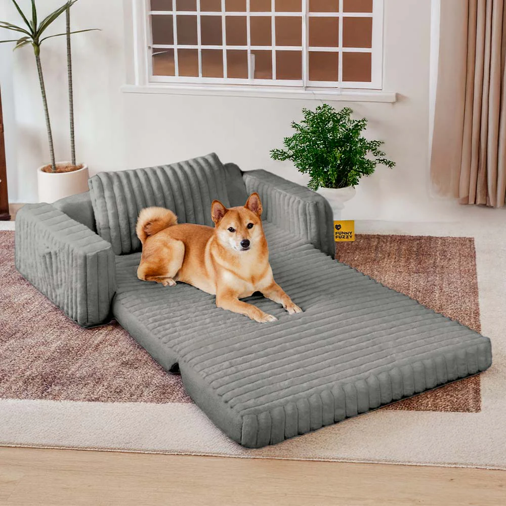 Lit orthopédique en peluche pour chien et homme - Image 10
