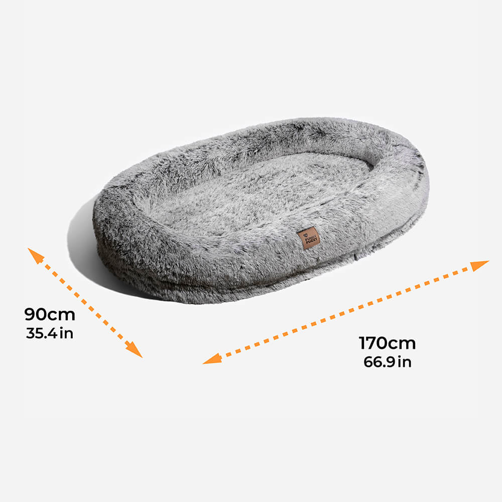 Lit orthopédique en peluche pour chien et homme - Image 29