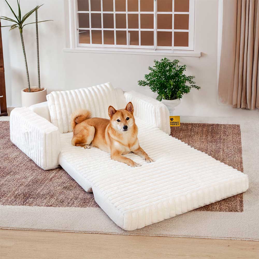 Lit orthopédique en peluche pour chien et homme - Image 8