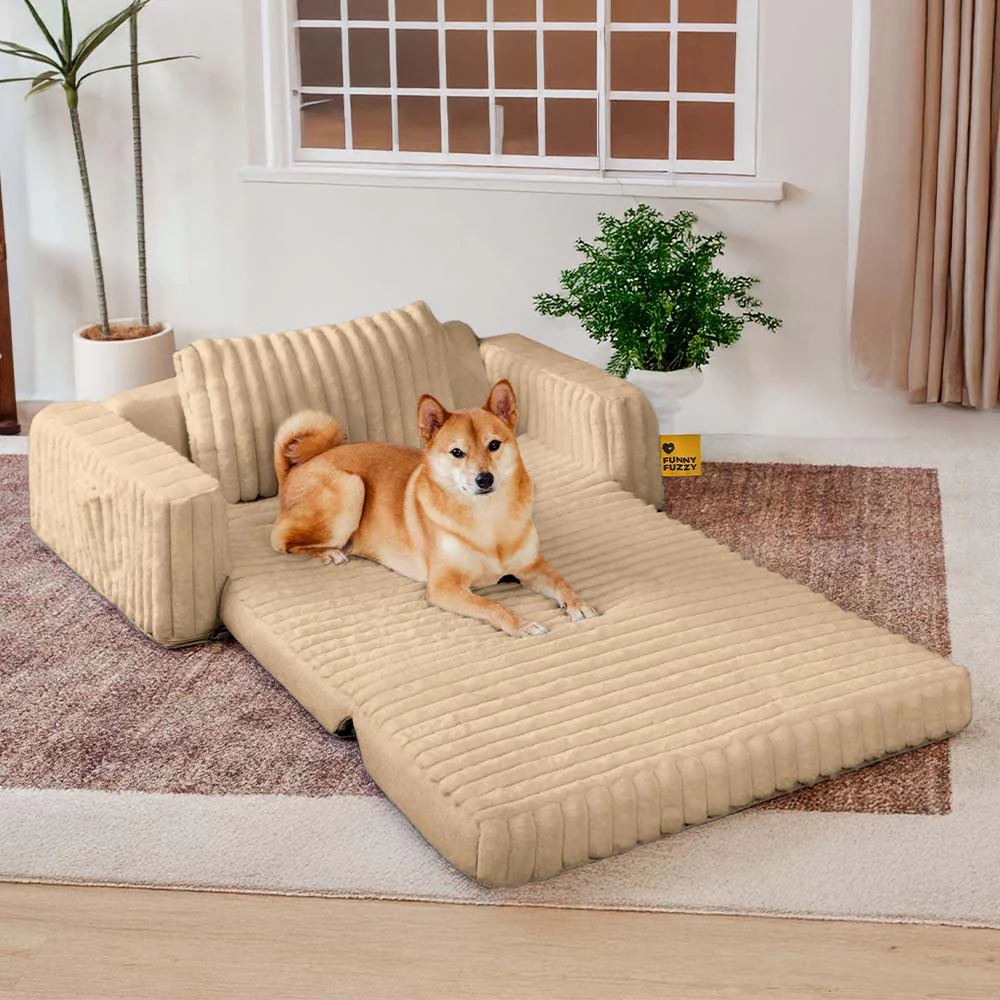Lit orthopédique moelleux et crémeux pour chien et homme confort extensible - Image 12