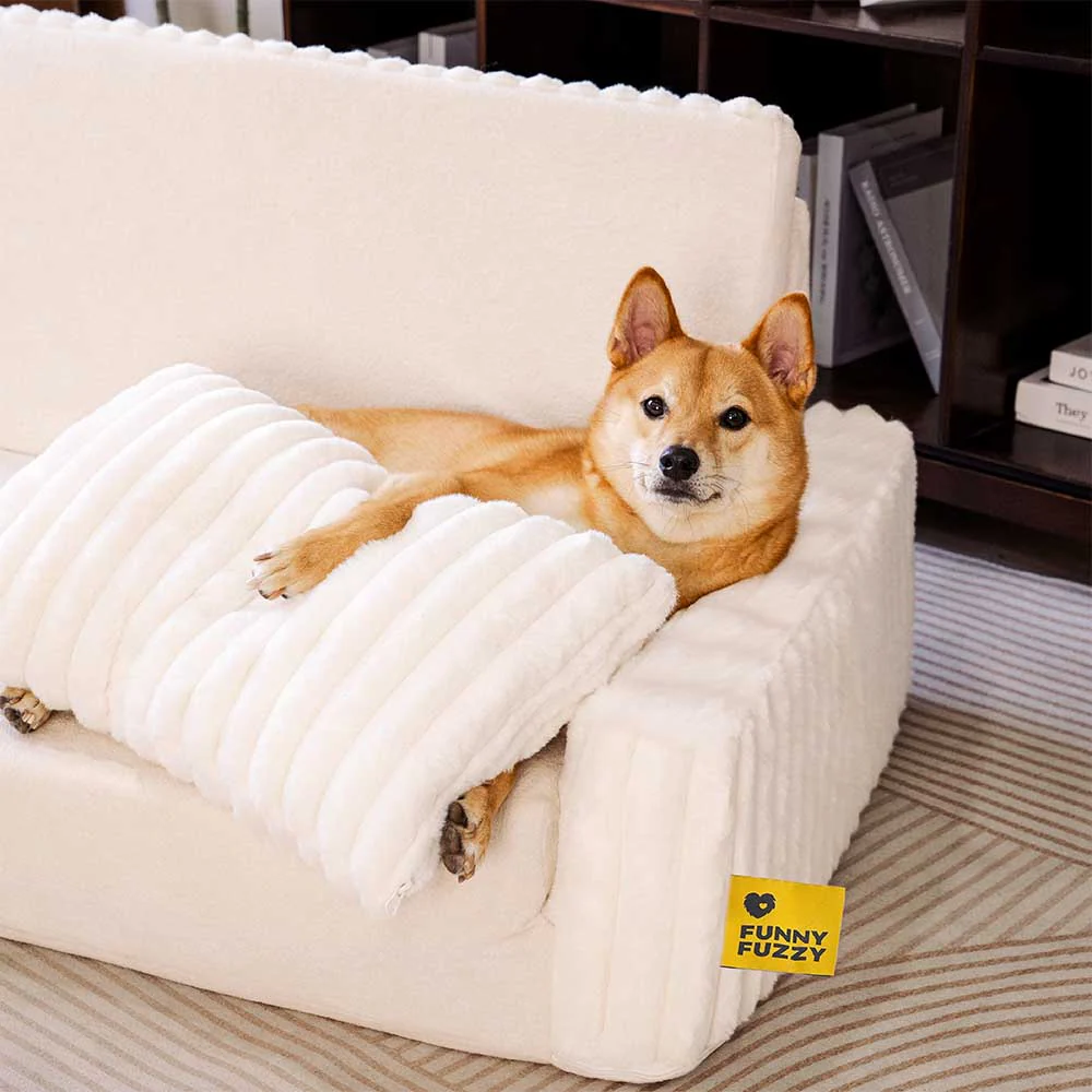 Lit orthopédique moelleux et crémeux pour chien et homme confort extensible - Image 6