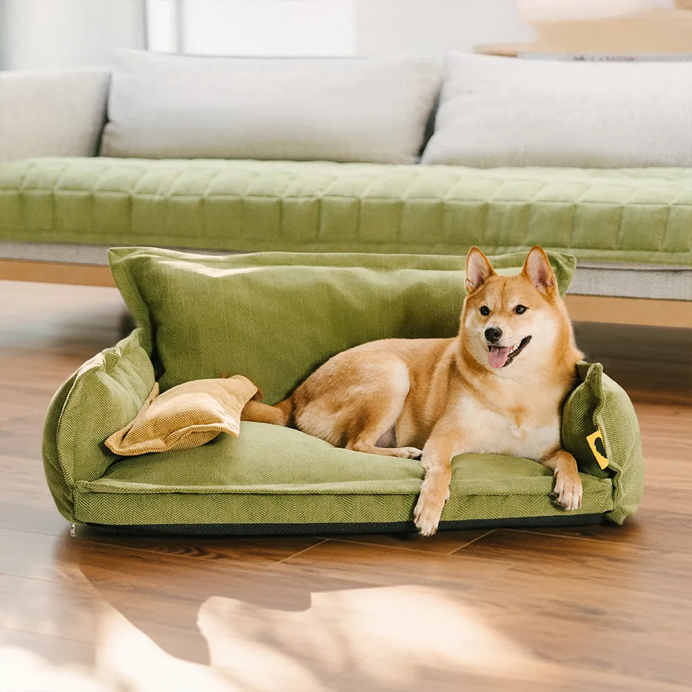 Panier orthopédique pour chien toutes saisons à double couche amovible – Rétro - Image 3