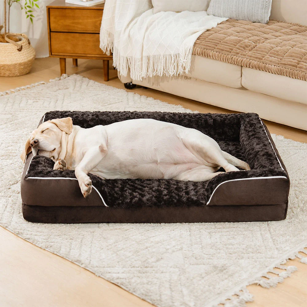 Lit orthopédique pour chien détachable déperlant avec soutien intégral - Image 11