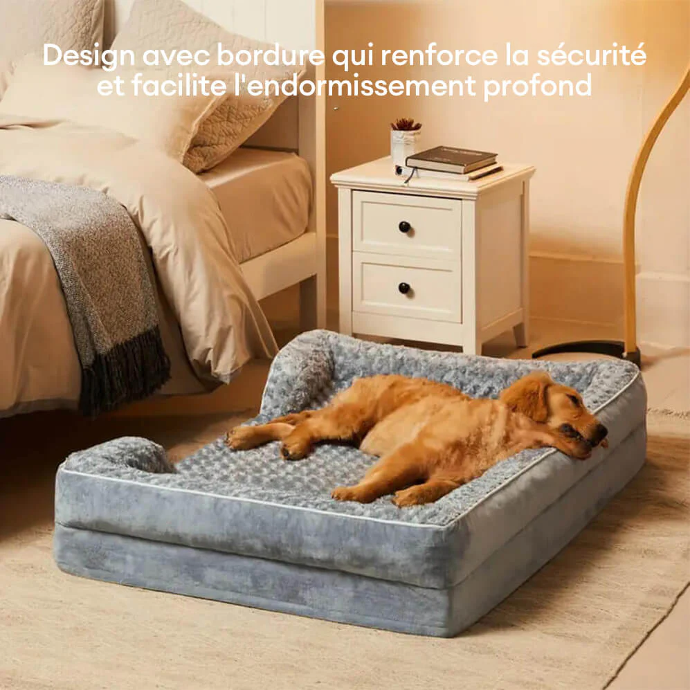 Lit orthopédique pour chien détachable déperlant avec soutien intégral - Image 7