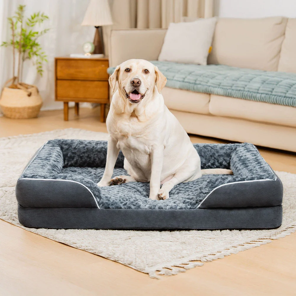 Lit orthopédique pour chien détachable déperlant avec soutien intégral - Image 9