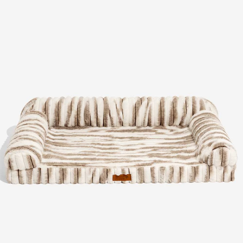 Lit orthopédique pour chien avec coussin moelleux à rayures luxe et confort - Image 13