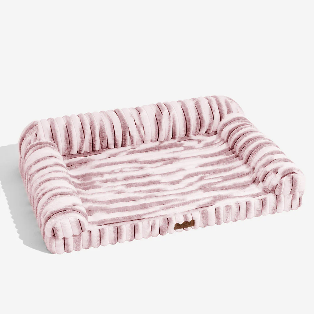 Lit orthopédique pour chien avec coussin moelleux à rayures luxe et confort - Image 14