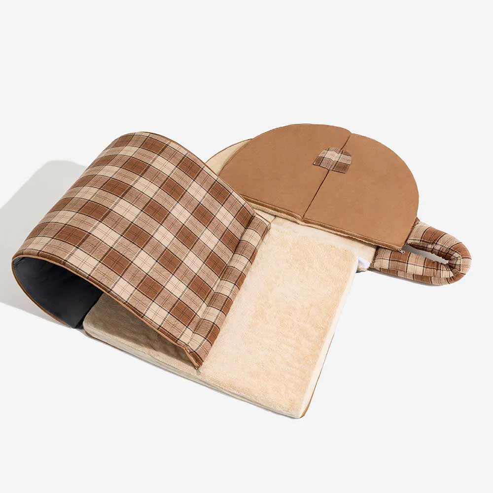 Lit orthopédique pour chien Classic Plaid House retraite chaleureuse - Image 13