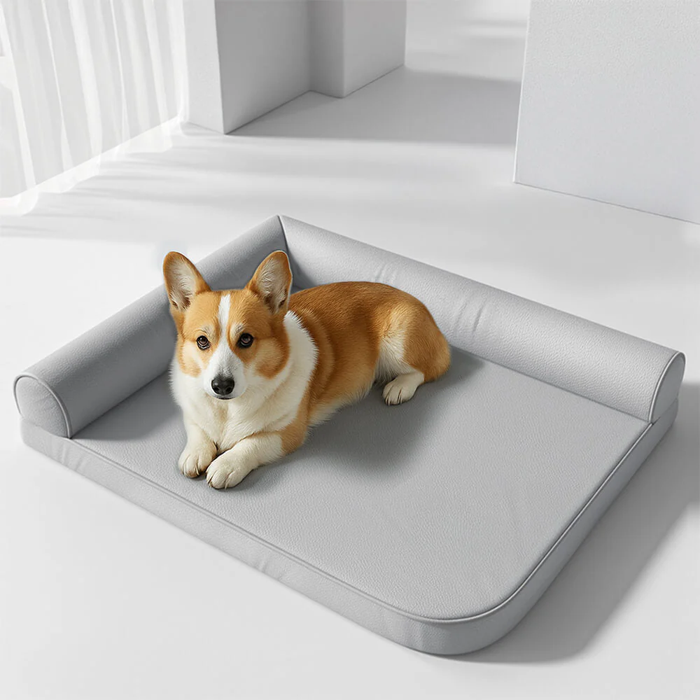 Lit orthopédique pour chien en tissu technique étanche et résistant aux rayures