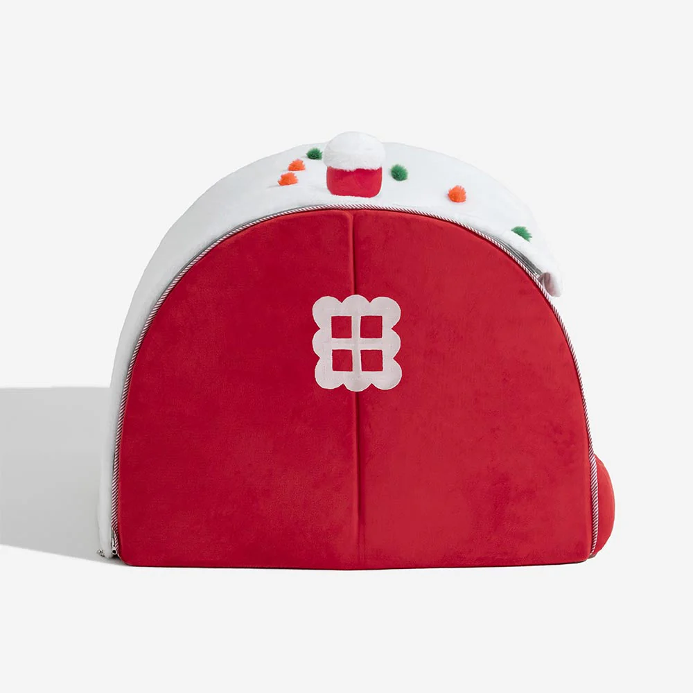Lit orthopédique pour chien Maison de Neige Festive - Chaleur de Noël - Image 10