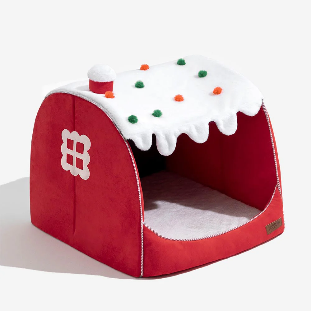 Lit orthopédique pour chien Maison de Neige Festive - Chaleur de Noël - Image 15