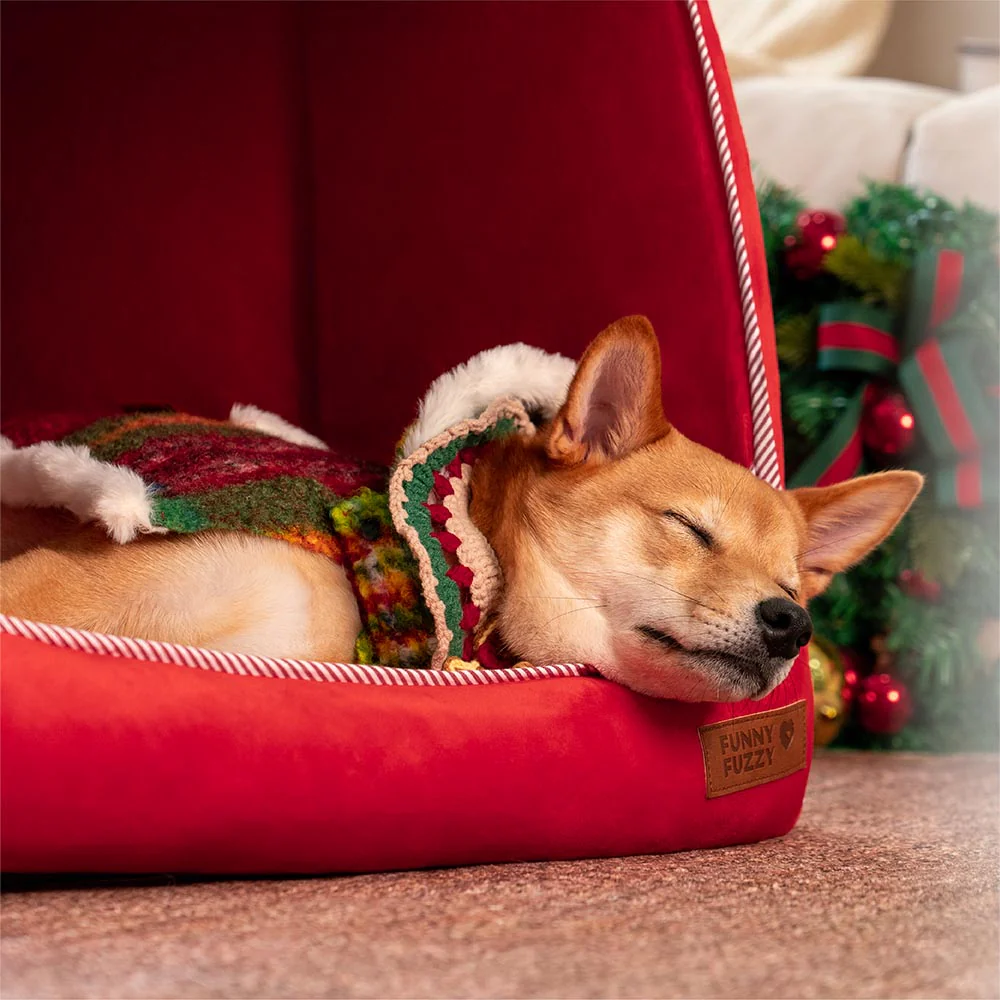 Lit orthopédique pour chien Maison de Neige Festive - Chaleur de Noël - Image 5