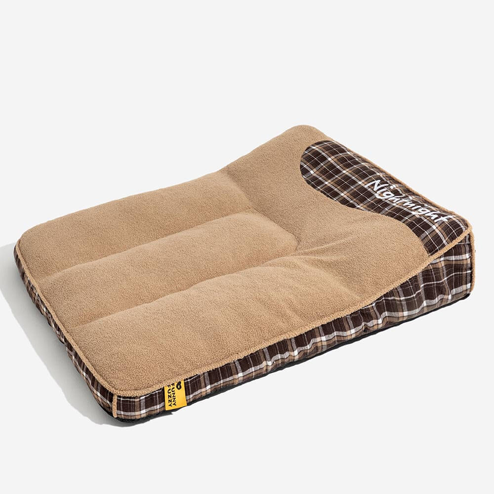 Lit rectangulaire extra-large pour chien en tissu Teddy fluffy lavable - Night - Image 10