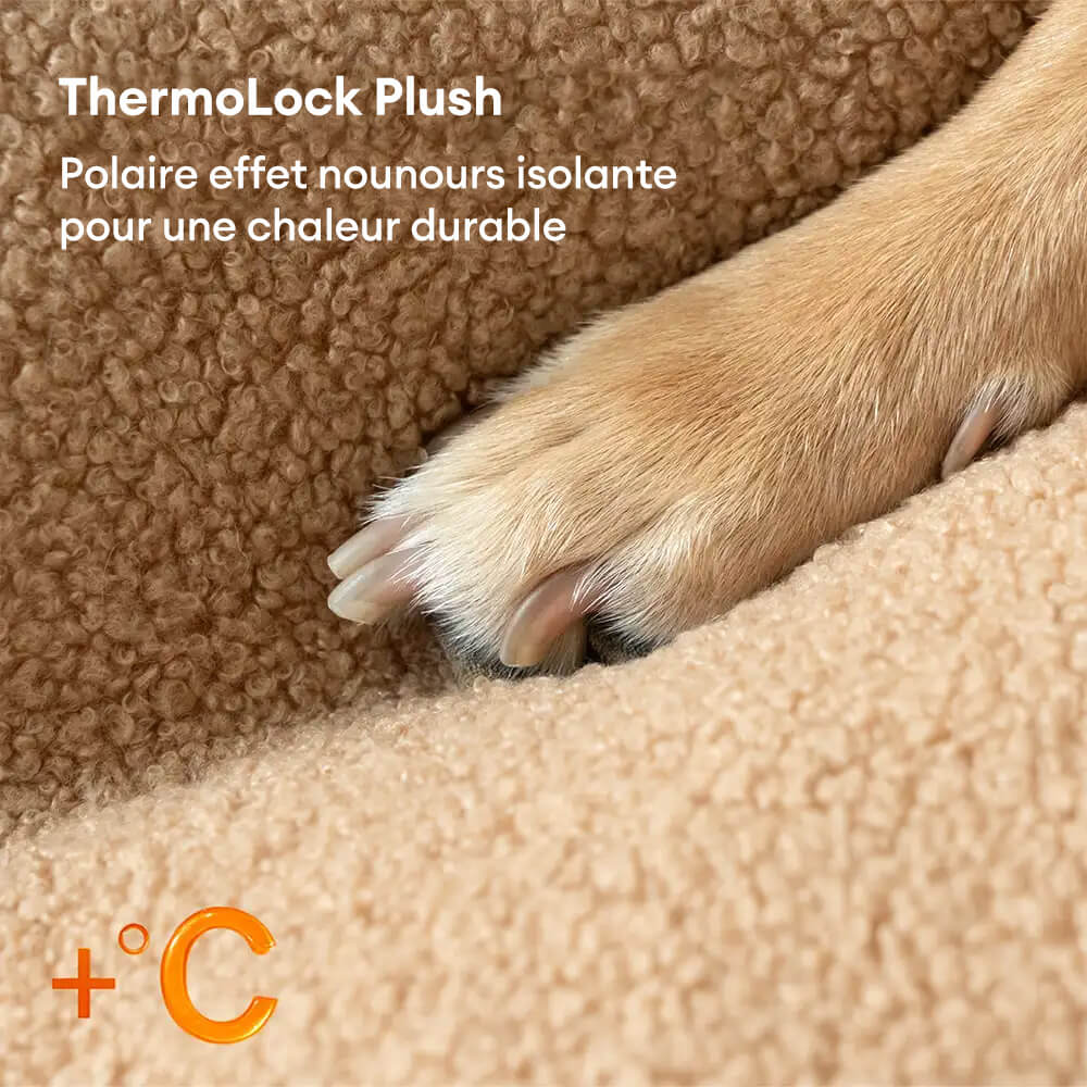 Lit rectangulaire extra-large pour chien en tissu Teddy fluffy lavable - Night - Image 5