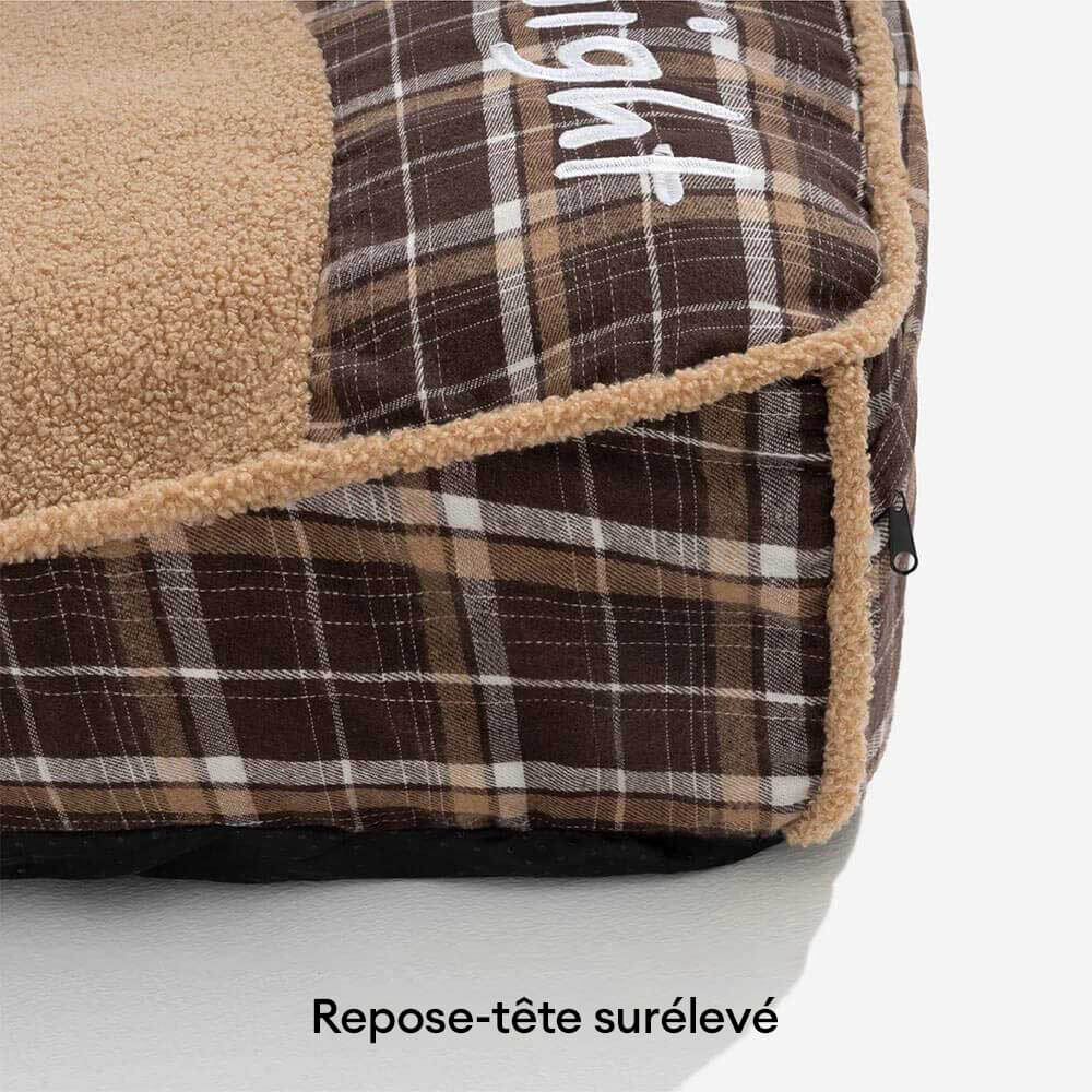 Lit rectangulaire extra-large pour chien en tissu Teddy fluffy lavable - Night - Image 7