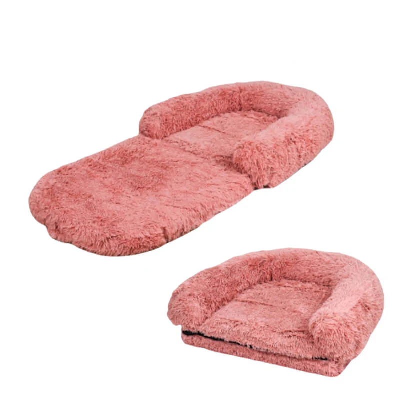 Lit pliable grand modèle chic en peluche pour chien et pour humain - Image 13