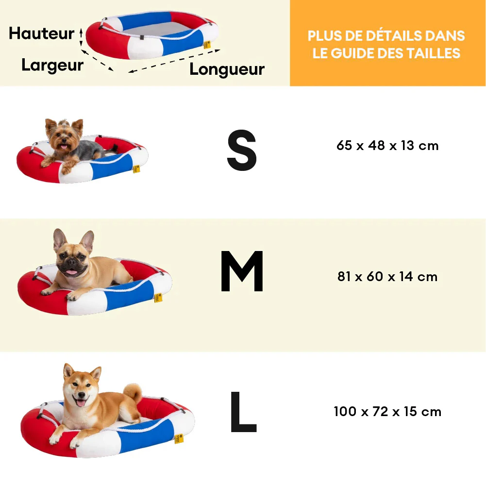 Lit pour animal en forme de bateau imperméable et rafraîchissant avec oreiller – Chill Raft - Image 10