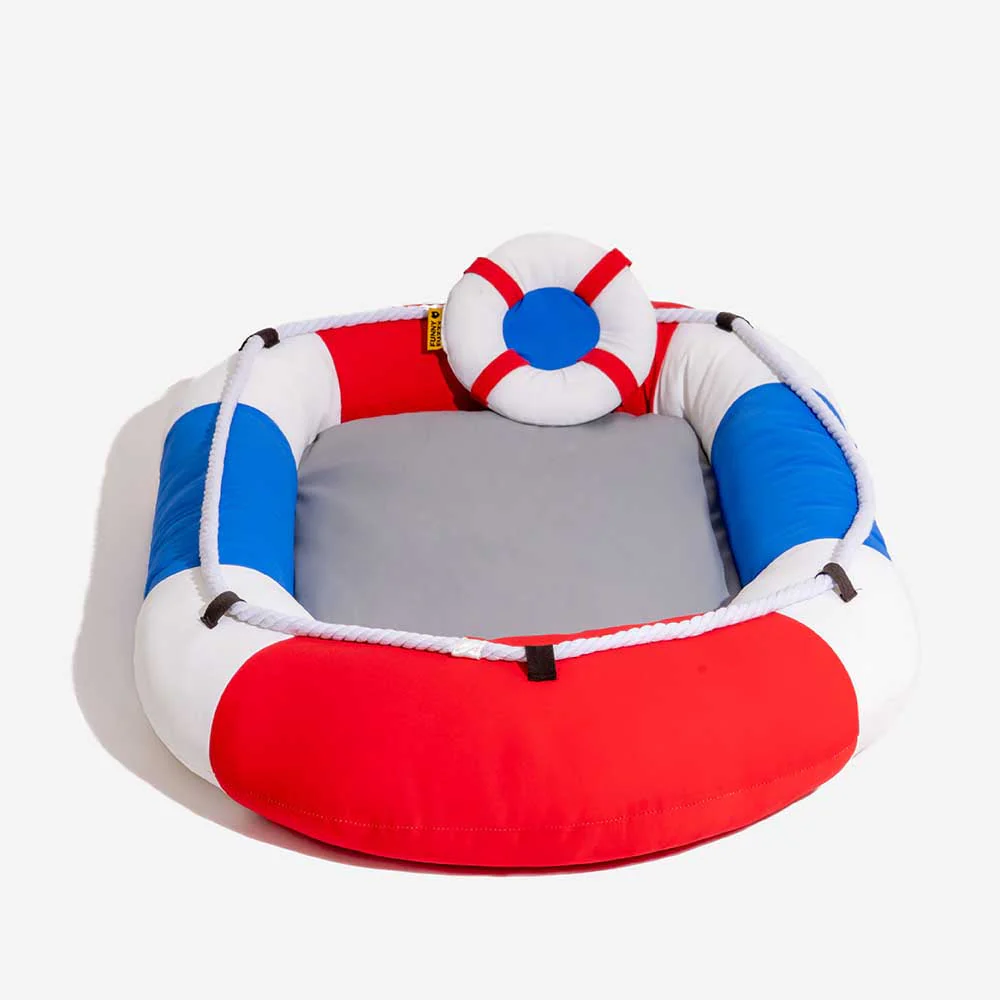 Lit pour animal en forme de bateau imperméable et rafraîchissant avec oreiller – Chill Raft - Image 17