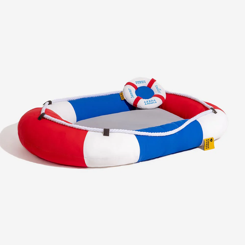 Lit pour animal en forme de bateau imperméable et rafraîchissant avec oreiller – Chill Raft - Image 18